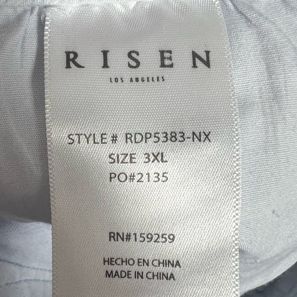 RISEN Wide Leg Jeans Light Wash Ice Blue Plus Size 3 XL - Picture 8 of 11